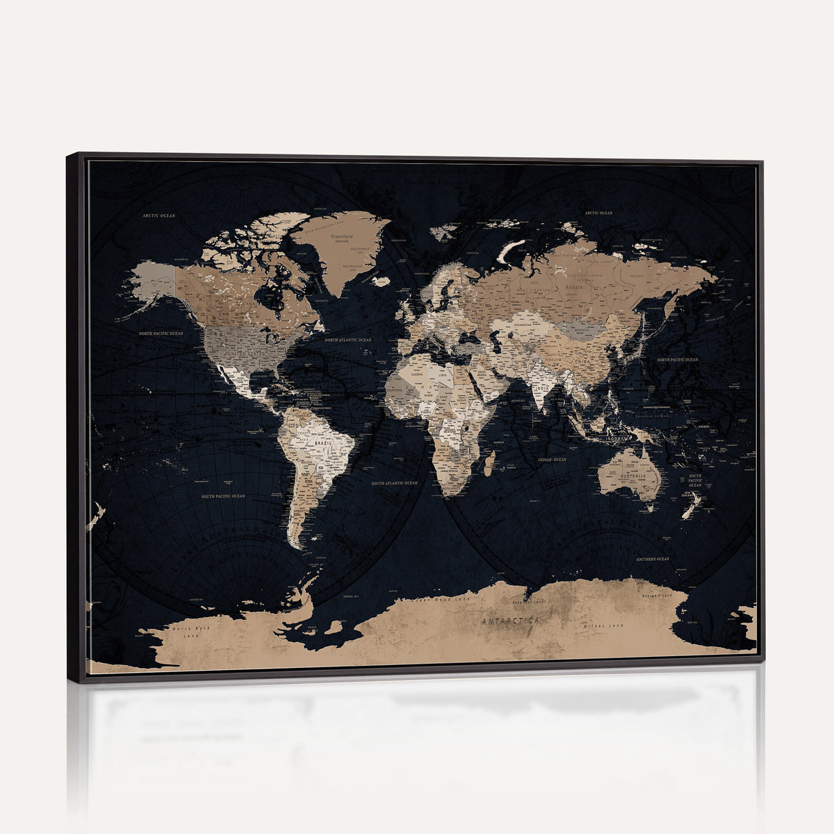 25812727-MGV-CV-36X24 - Grunge Wall Art World Map Canvas Print