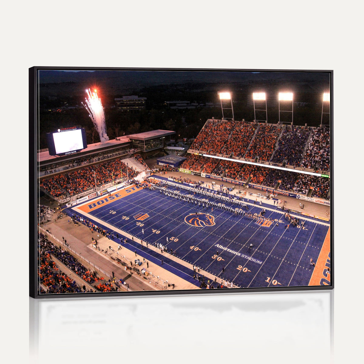 58849575-MGV-CV-36X24 - Boise State Stadium Large Wall Art Canvas Print for Living Room and Game Room Decor