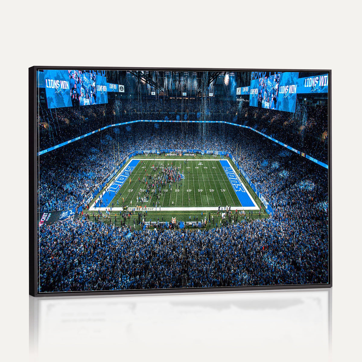 80882005-MGV-CV-36X24 - Detroit Lions Stadium Wall Art Canvas Print, Football Field Panorama