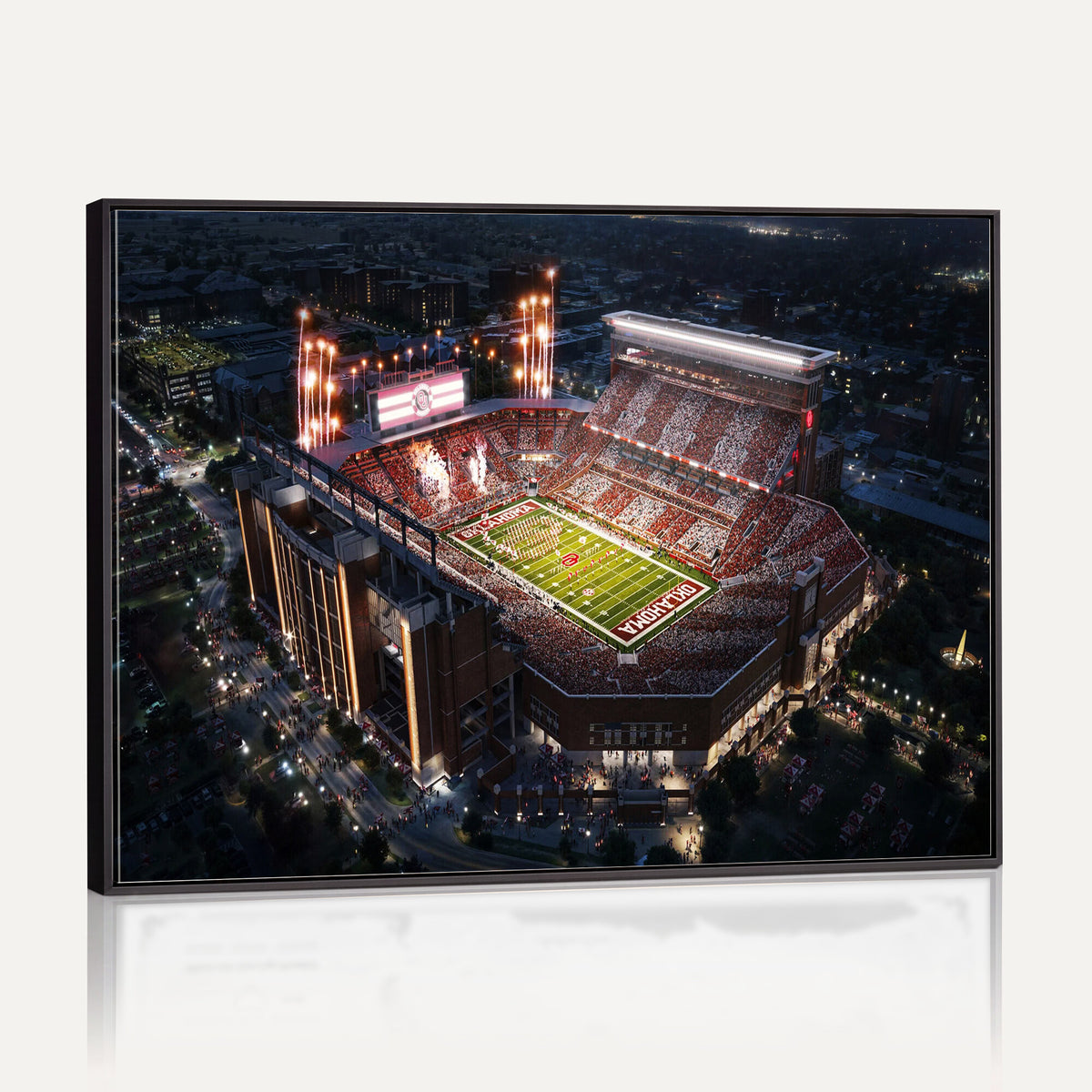 16867141-MGV-CV-36X24 - Oklahoma Memorial Stadium, Gaylord Memorial Stadium Wall Art