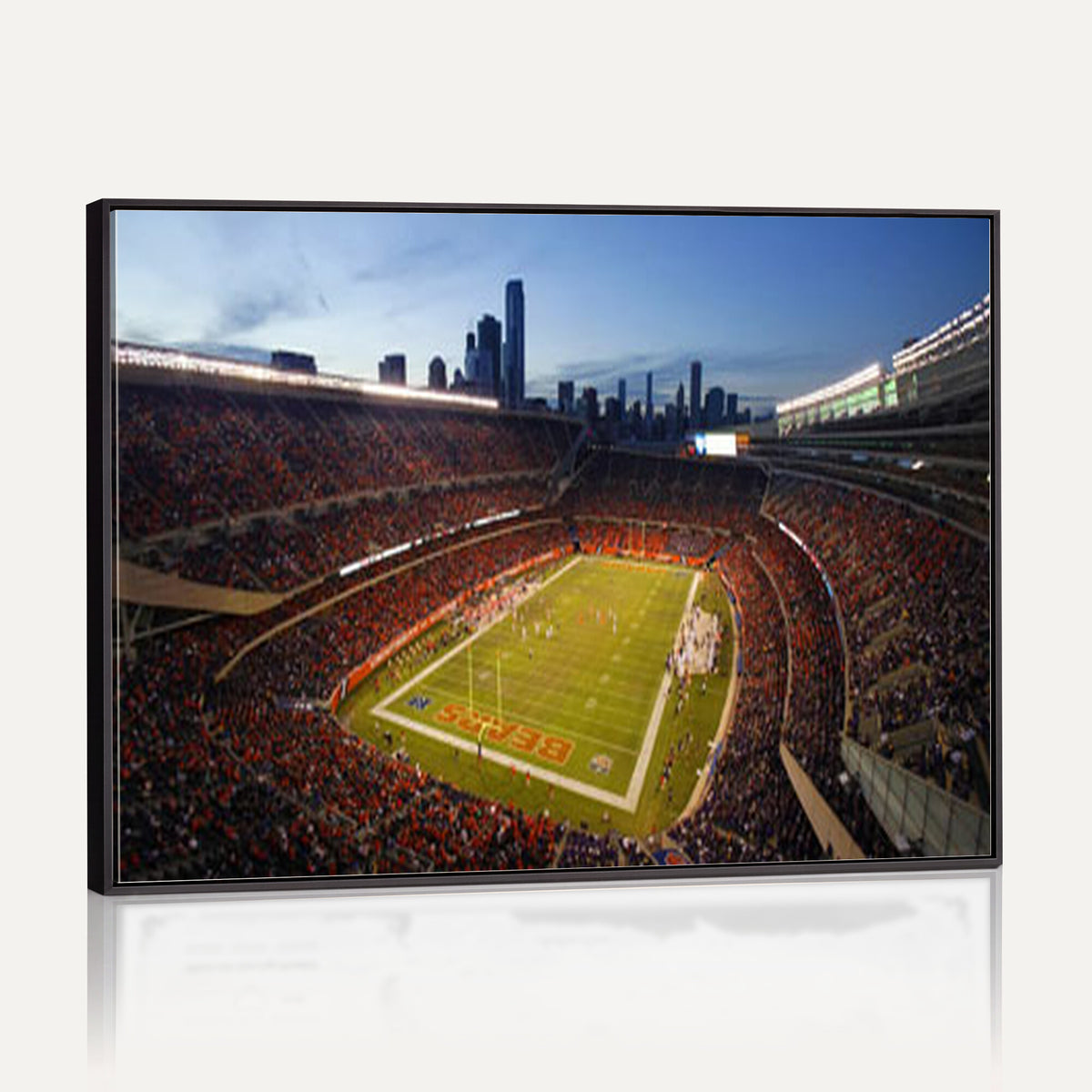 50691720-MGV-CV-36X24 - Chicago Bears Soldier Field Canvas Wall Art, NFL Stadium Panorama Print, Football Arena Photography for Sports Fans