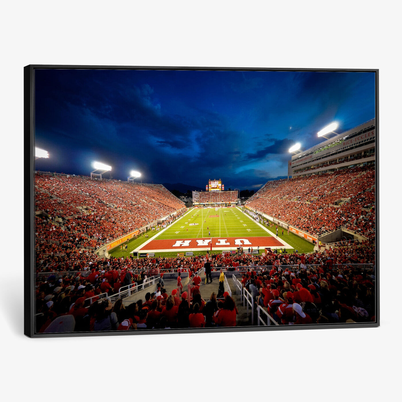 74019251-MGV-CV-36X24 - Rice-Eccles Stadium Wall Art Canvas Print - Utah Salt Lake City Stadium Print