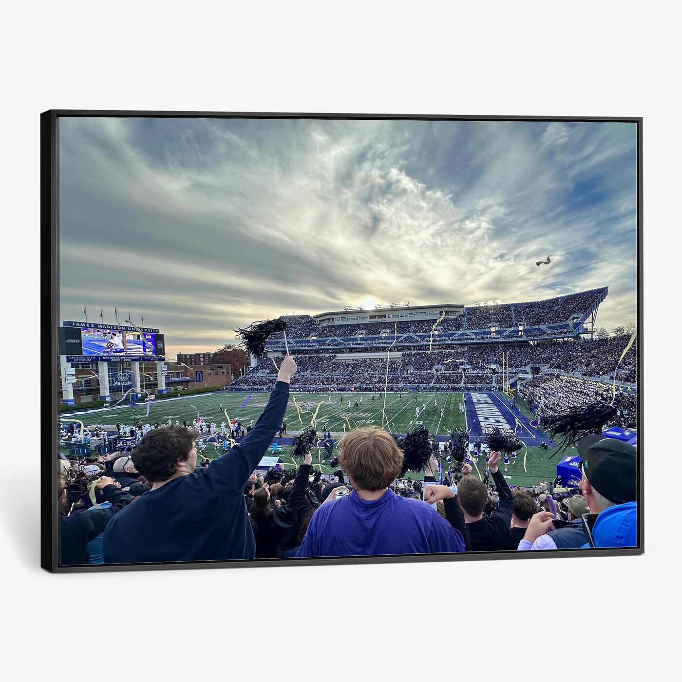400867JMU-MGV-CV-36X24 - JMU Stadium Wall Art Canvas Print for Game Room Decor - James Madison University Stadium