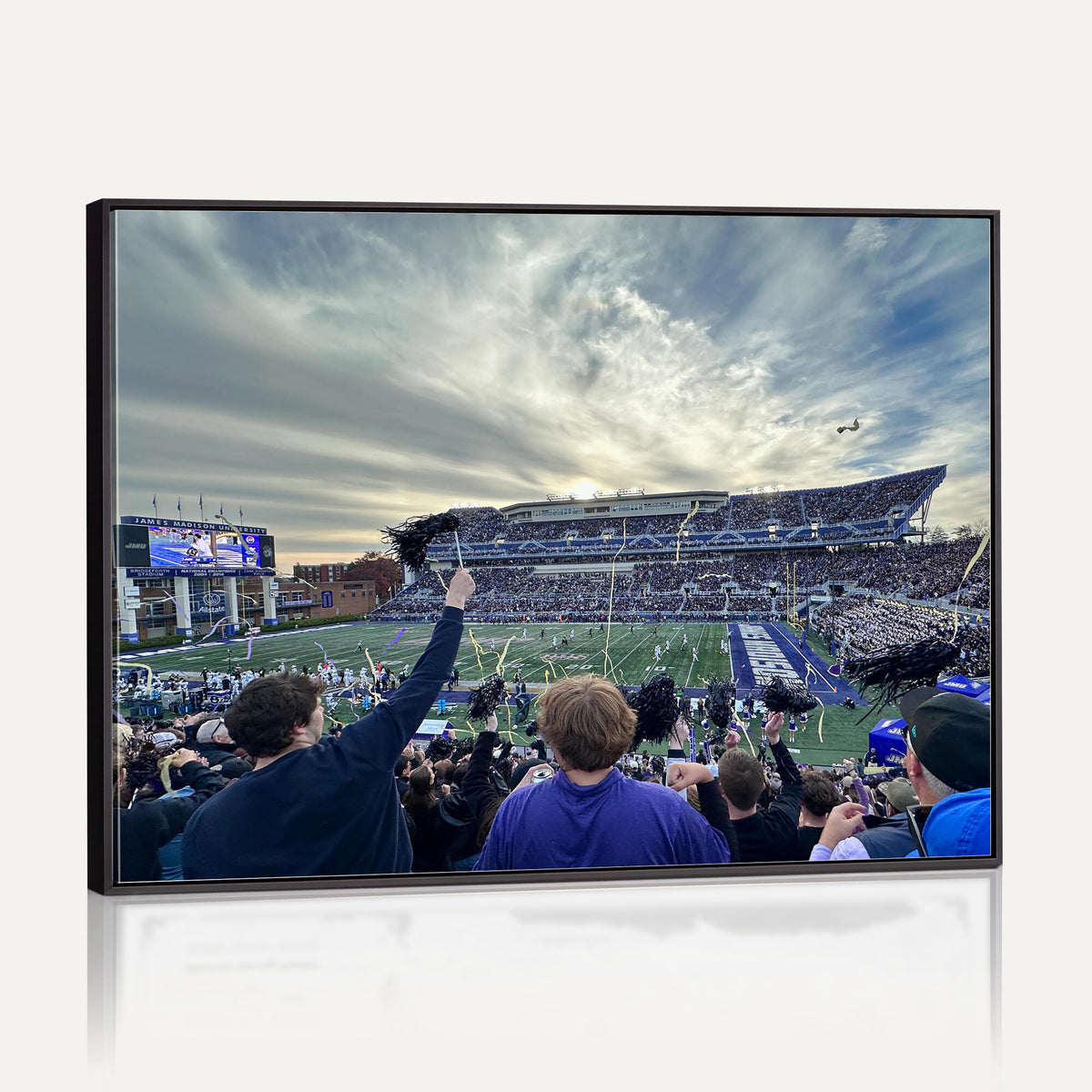 400867JMU-MGV-CV-36X24 - JMU Stadium Wall Art Canvas Print for Game Room Decor - James Madison University Stadium
