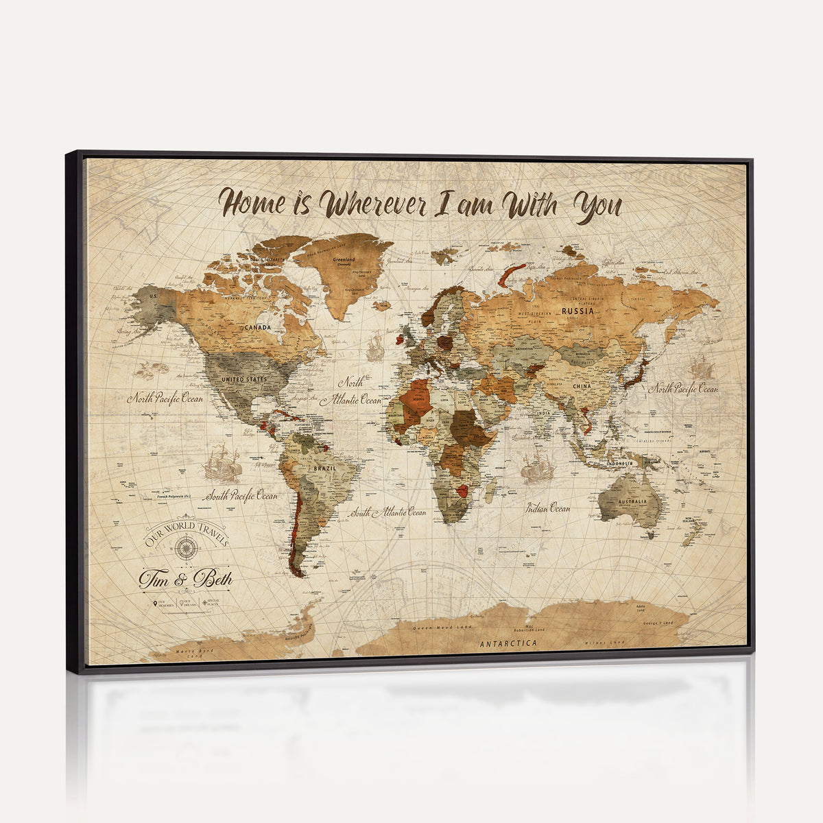 NEWMAP-22.jpg-MGV-CV-36X24 - World Map Wall Art Canvas Print, Modern Decorative Framed Map Artwork Prints for Living Room, Office, Bedroom Wall Decor