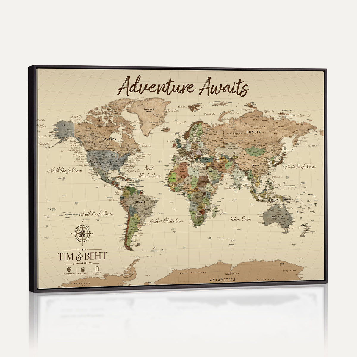 NEWMAP-22.jpgD-MGV-CV-36X24 - Personalize World Map Wall Art Canvas Print, Modern Decorative Framed Map Artwork Prints for Living Room, Office, Bedroom Wall Decor