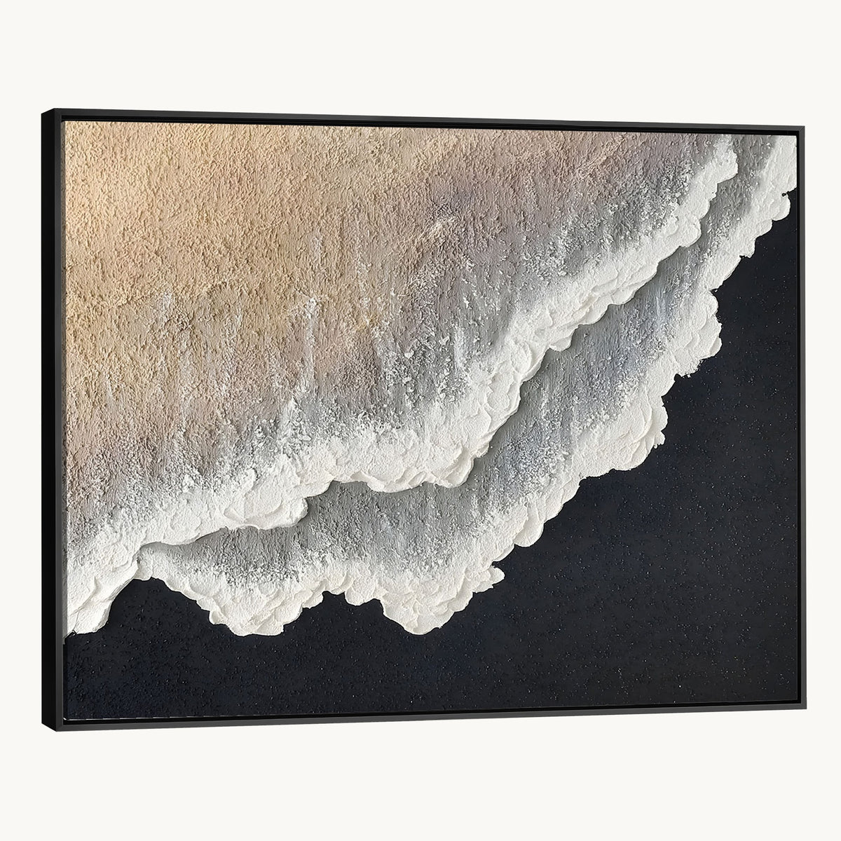 42307004-MGV-CV-24X16 - Ocean Wave and Sand Coastal Wall Art, Modern Beach Decor for Living Room