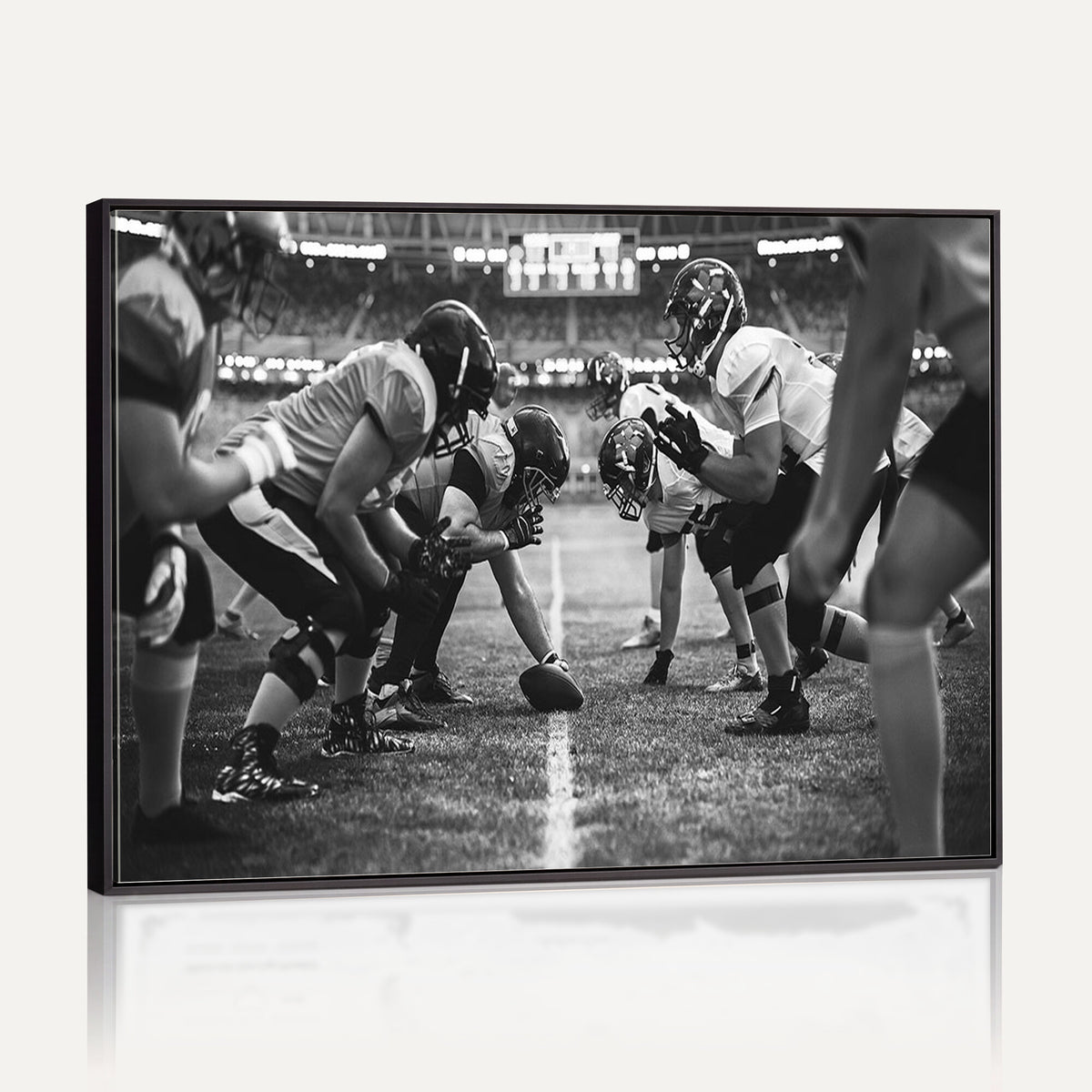 13273-MGV-CV-36X24 - American Football Wall Art Canvas Print Framed Stadium Sport