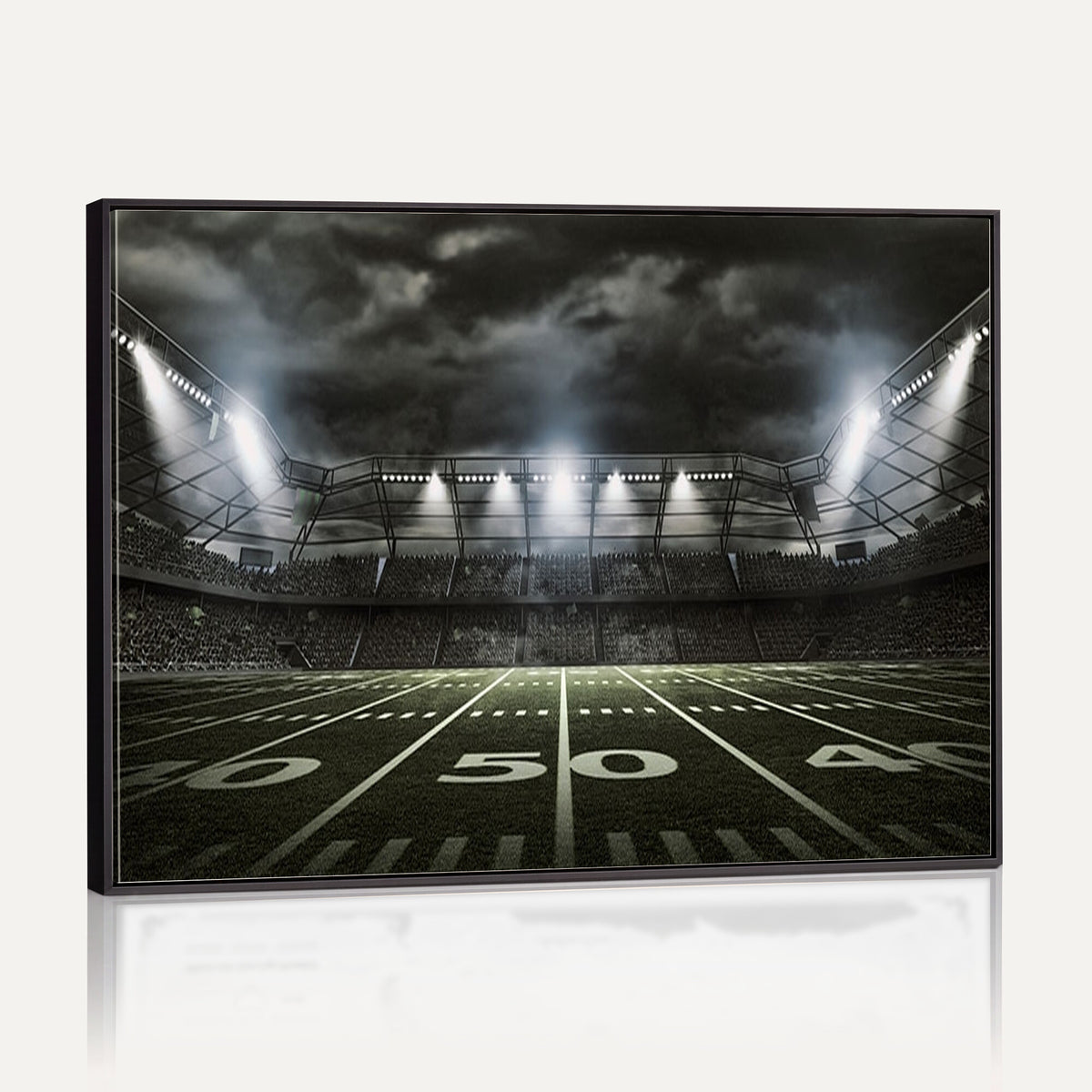 90107-MGV-CV-36X24 - American Football Stadium Wall Art Canvas Print, Stadium Sport Wall Art Print