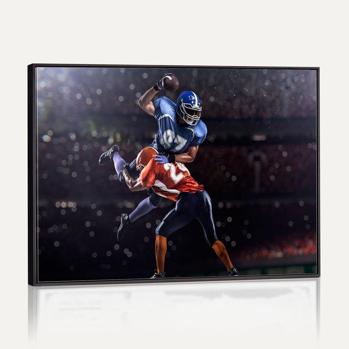 76491-MGV-CV-36X24 - American Football Wall Art Canvas Print, Stadium Sport Wall Art Print