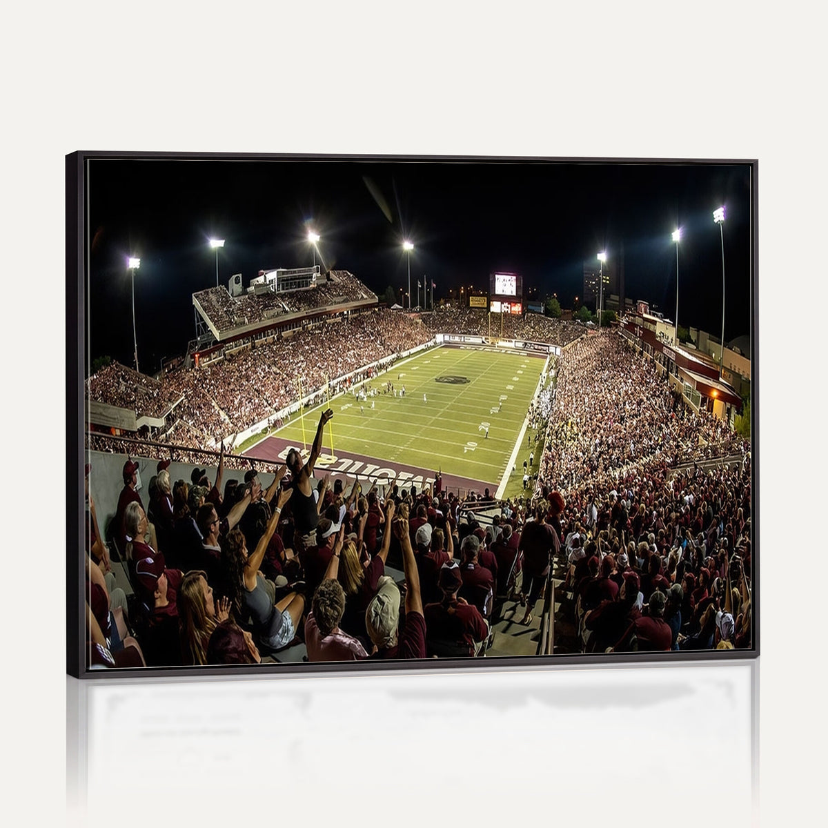 94126-MGV-CV-36X24 - Washington-Grizzly Stadium Canvas Wall Art | Exciting Game Night Atmosphere in Panoramic View