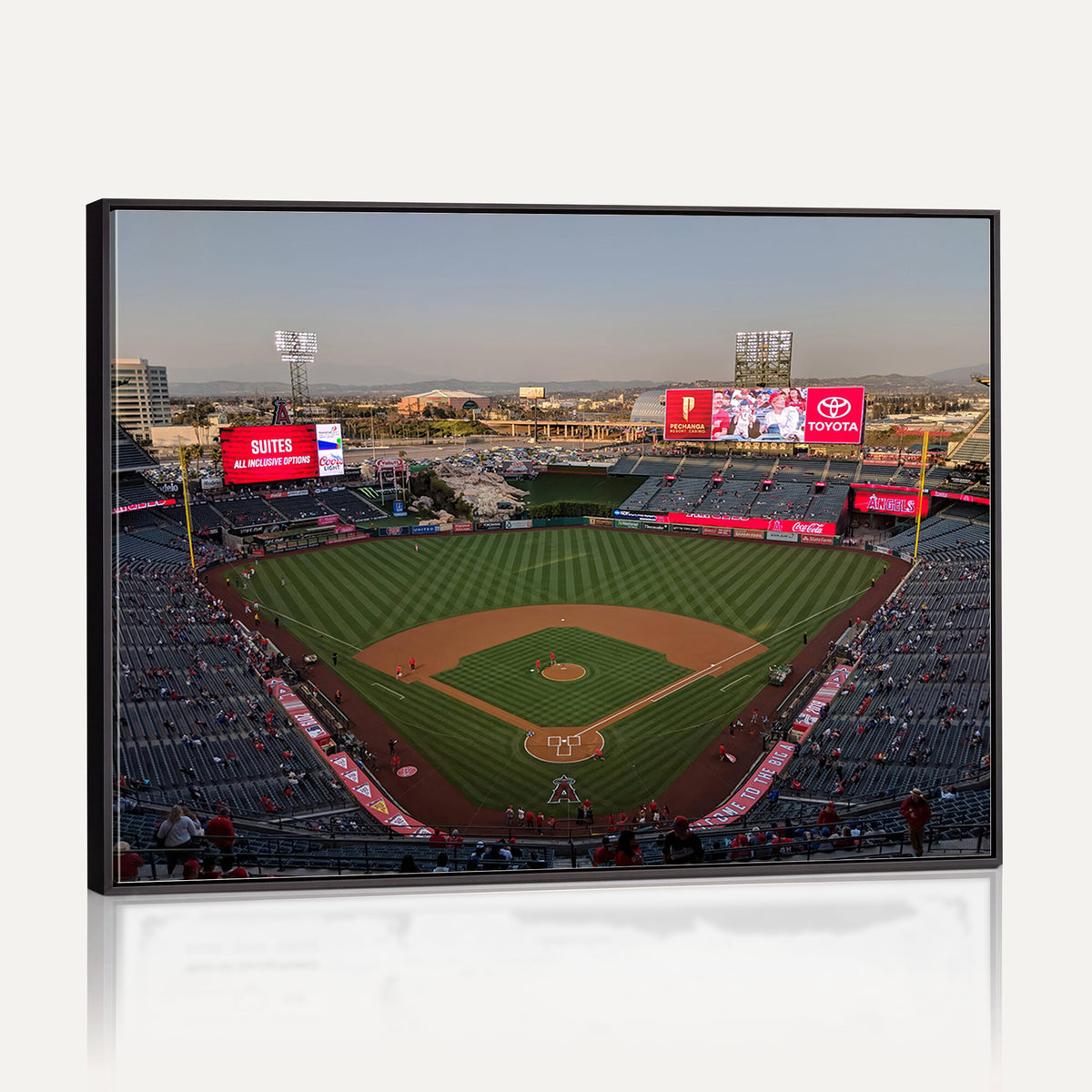 45864-MGV-CV-36X24 - Los Angeles Angels Baseball Canvas Print, Anaheim Angel Stadium Wall Art