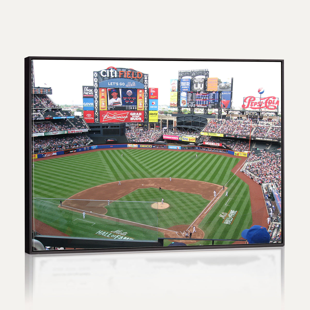 64829-MGV-CV-36X24 - New York Mets Baseball Team Print, Citi Field Baseball Stadium Wall Art