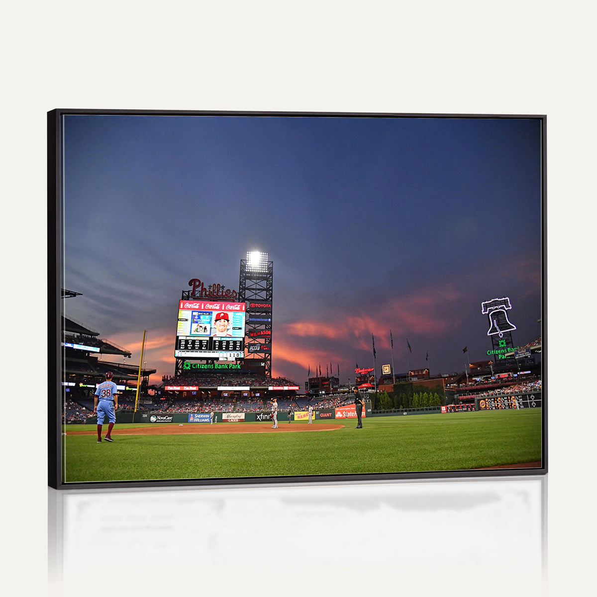 22594-MGV-CV-36X24 - Philadelphia Phillies Baseball Print - Philadelphia Citizens Bank Park Stadium Wall Art, Phillies