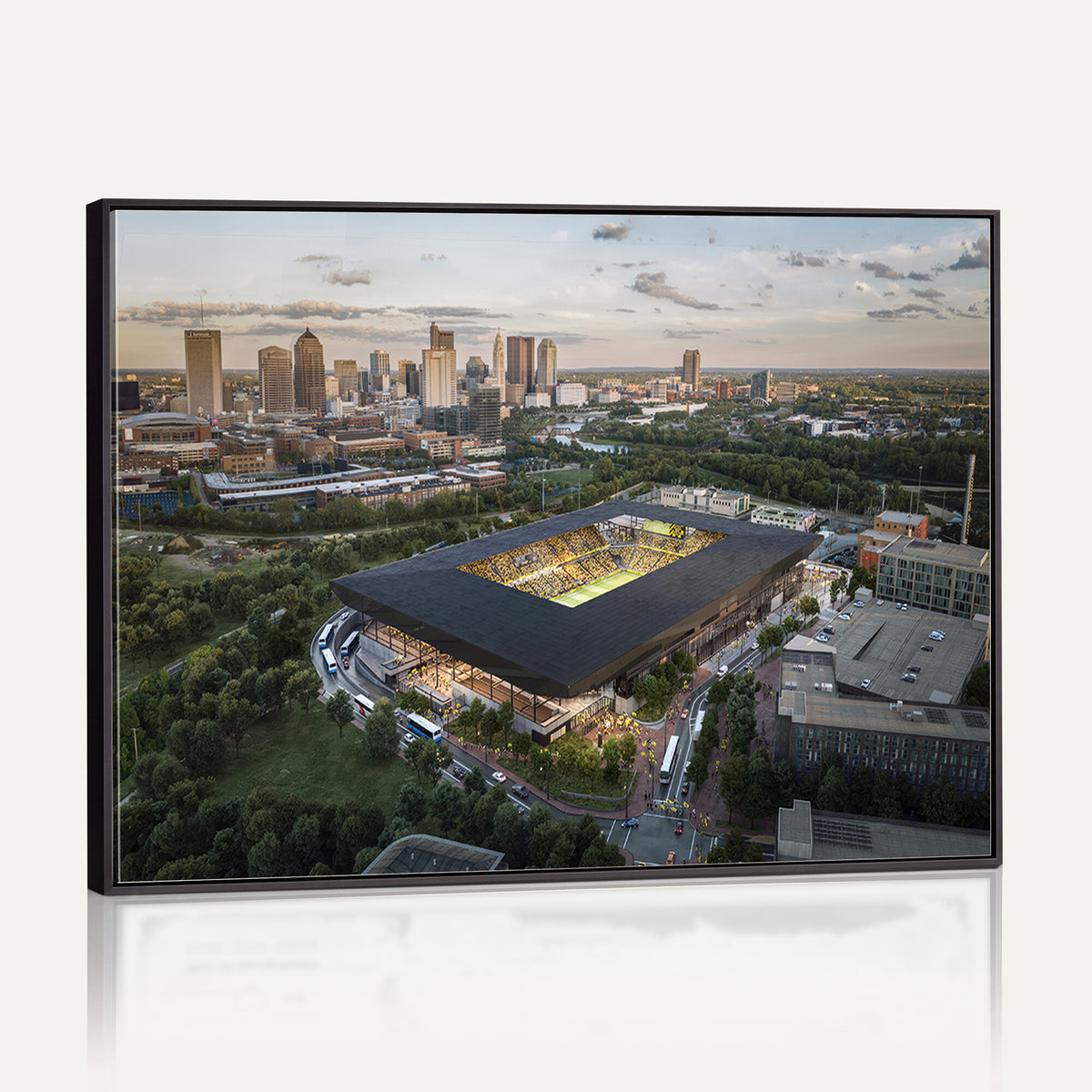 90971-MGV-CV-36X24 - Columbus Crew Soccer Team Print - Columbus Crew Stadium Wall Art, Columbus Crew Soccer Wall Art