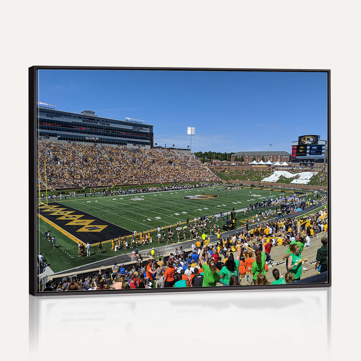 38399-MGV-CV-36X24 - University of Missouri Tigers Football Team Print, Columbia Faurot Field Memorial Stadium Wall Art