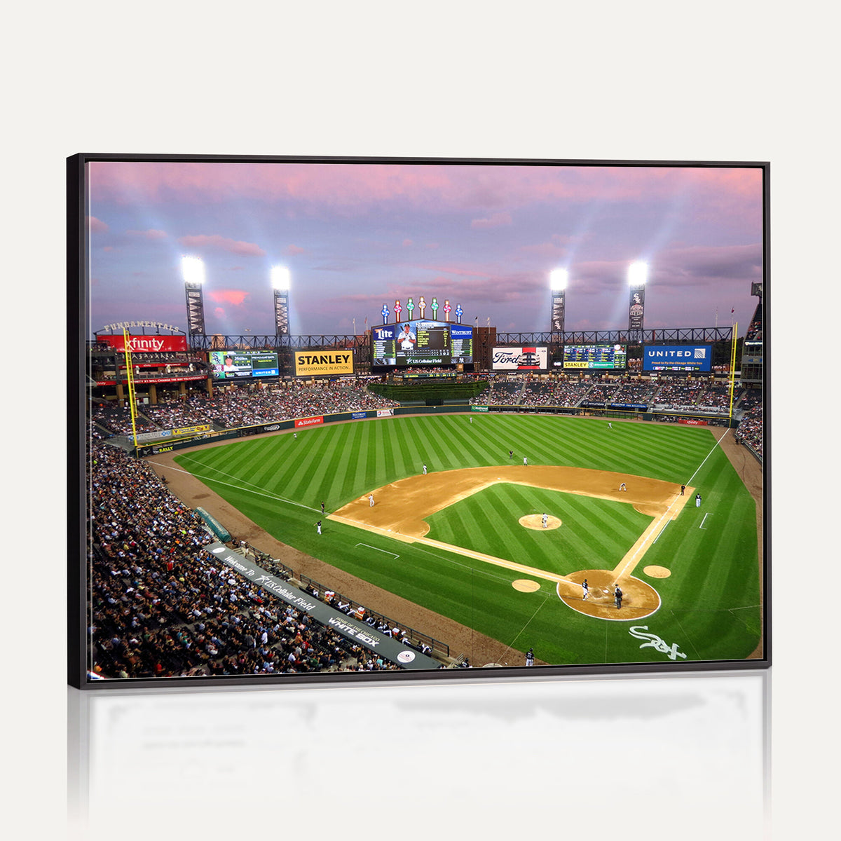 38470-MGV-CV-36X24 - Chicago White Sox Baseball Team Print Canvas, Guaranteed Rate Field Stadium Wall Art