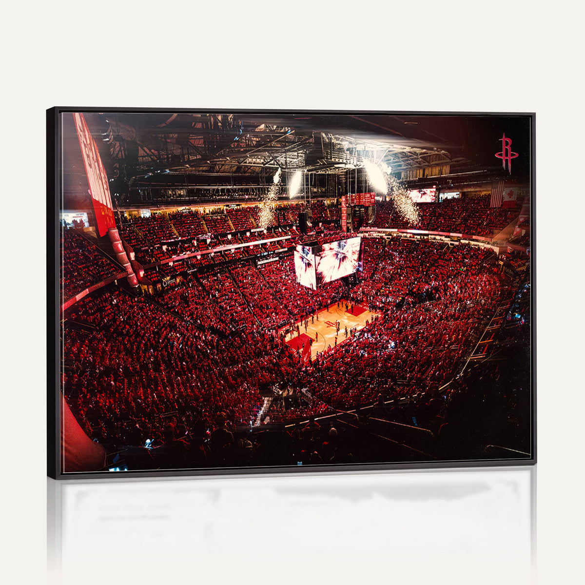 91527-MGV-CV-36X24 - Houston Rockets Basketball Team Print Canvas, Houston Toyota Center Arena Wall Art