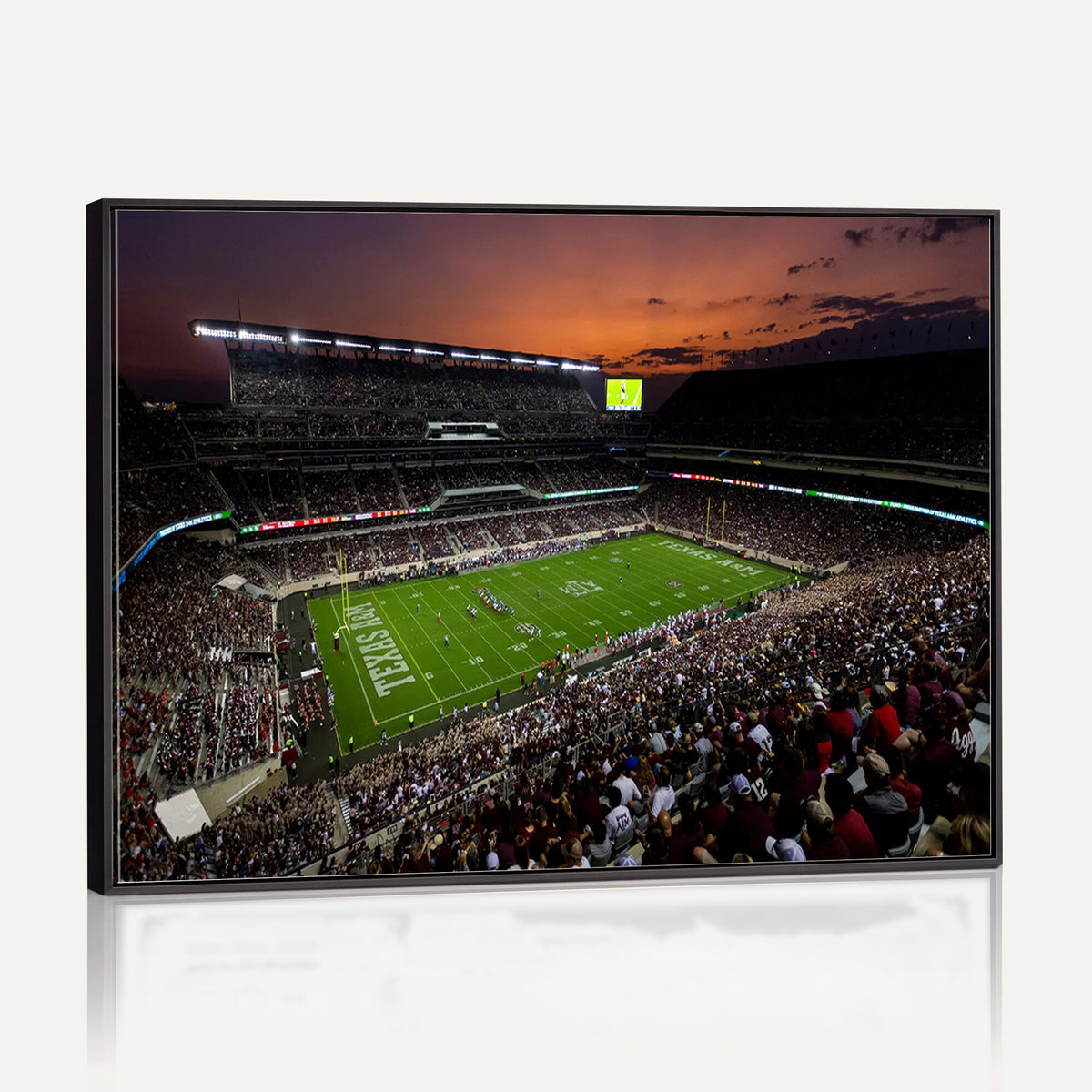 45603-MGV-CV-36X24 - Texas A&M University Aggies Football Team Print, College Station Kyle Field Stadium Wall Art