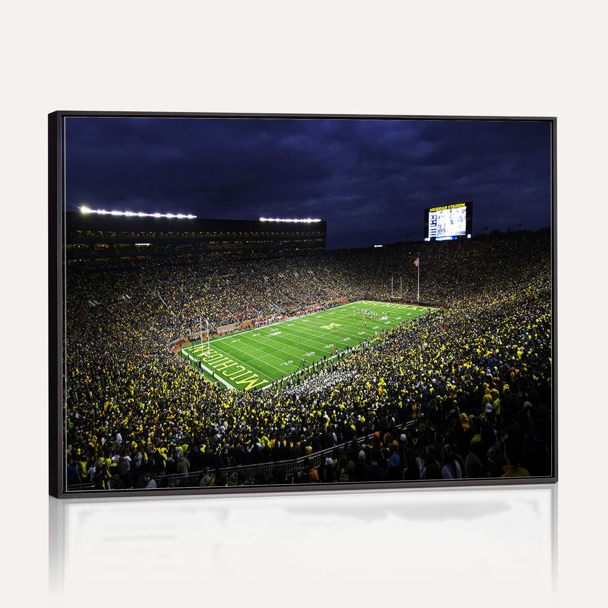 15448-MGV-CV-36X24 - Michigan Wolverines Football Canvas Wall Decor, Football Team Print, Ann Arbor Michigan Stadium