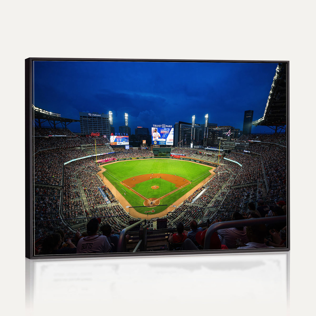 88590-MGV-CV-36X24 - Truist Park Night Game Canvas Art, Atlanta Braves Stadium
