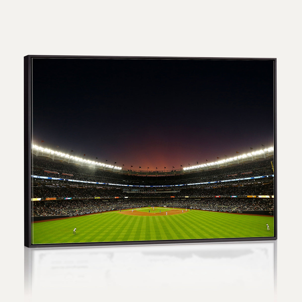 59138-MGV-CV-36X24 - Yankee Stadium Night Game Triple Canvas, New York Yankees Stadium Wall Art