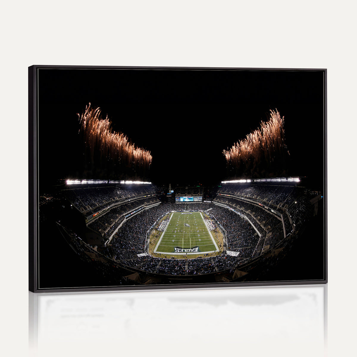 89680-MGV-CV-36X24 - Eagles Field Stadium Wall Art, Philadelphia Eagles Football, Framed and Ready to Hang