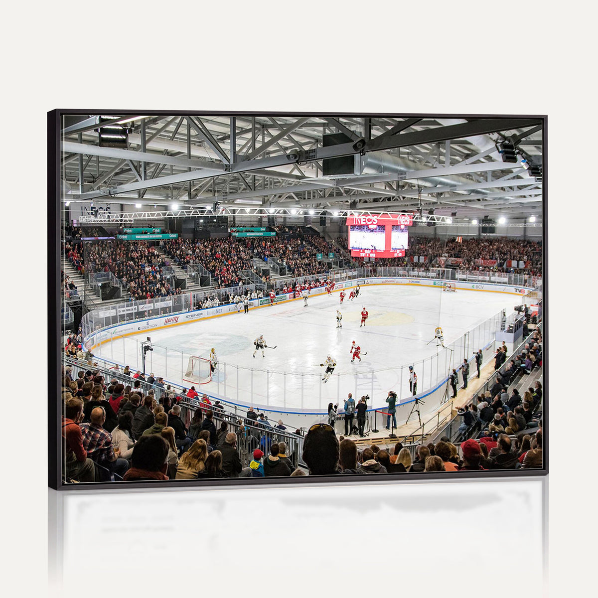 79352-MGV-CV-36X24 - Lausanne Arena Ice Hockey Stadium Wall Art Canvas Print