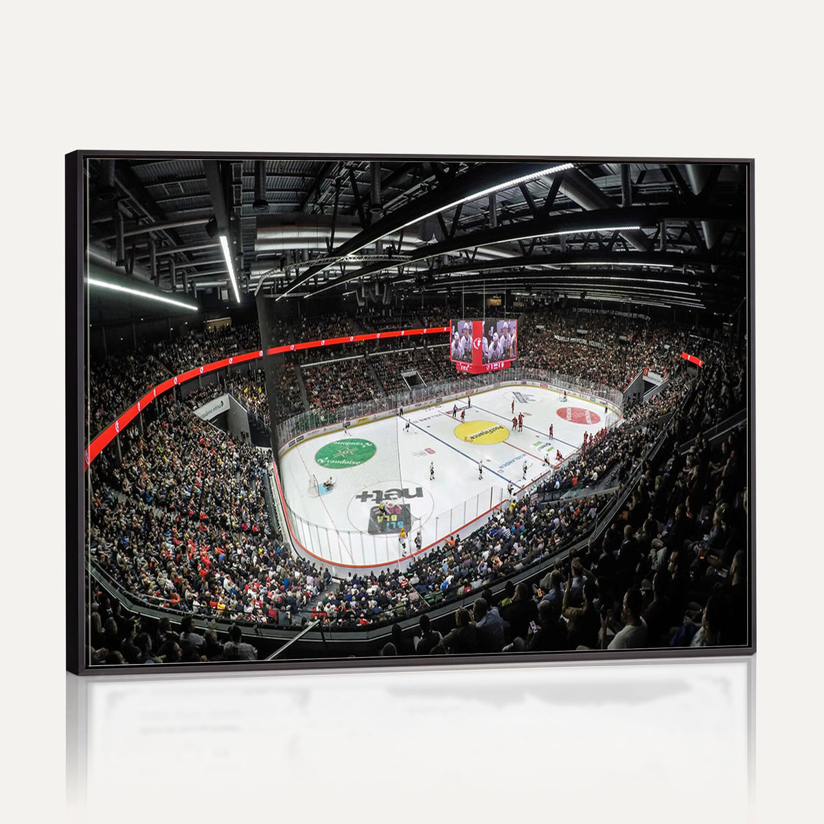 46282-MGV-CV-36X24 - Vaudoise Lausanne Ice Hockey Arena Stadium Wall Art Canvas