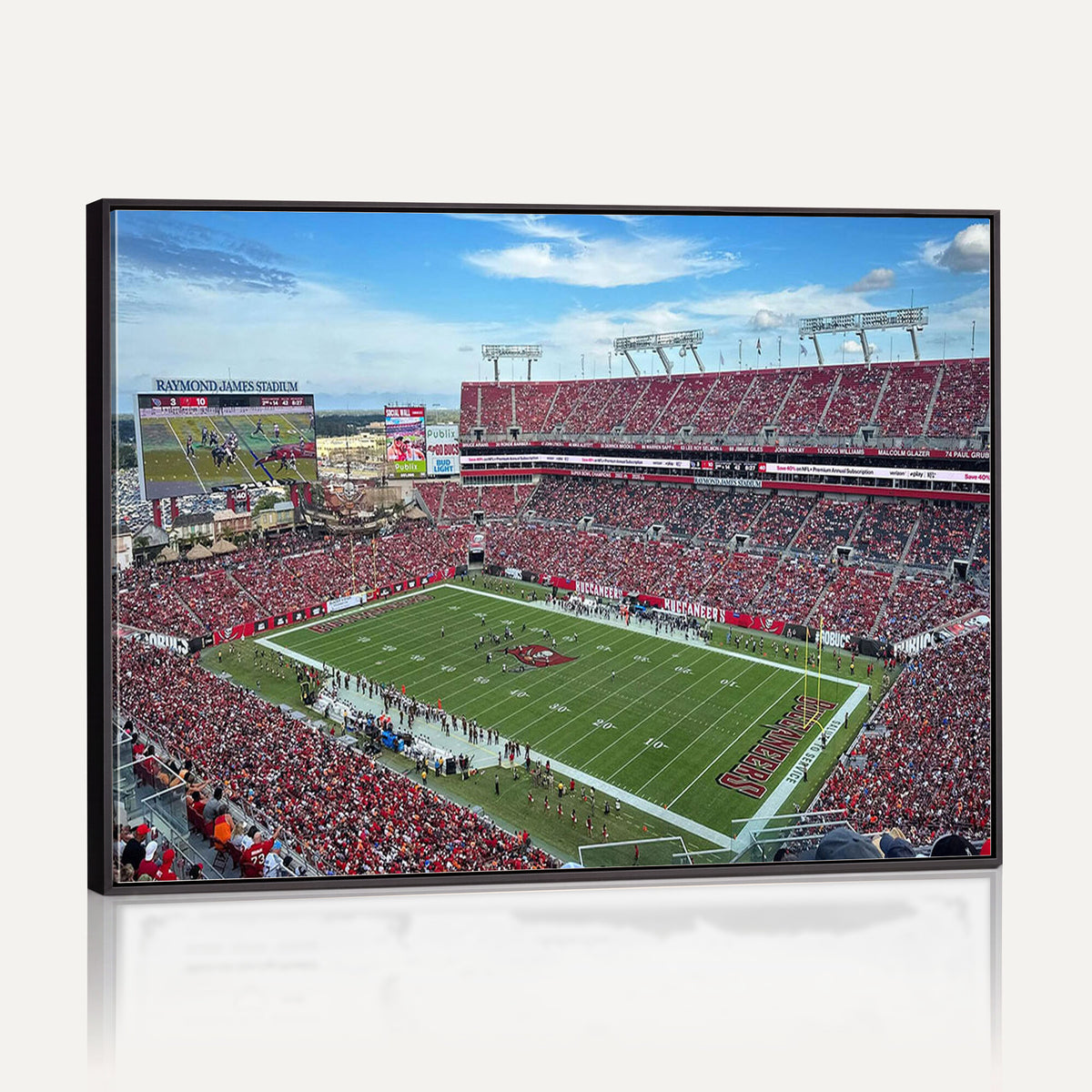 52828-MGV-CV-36X24 - Florida Tampa Raymond James Stadium Wall Art Canvas Print - NFL Football Stadium Print Canvas