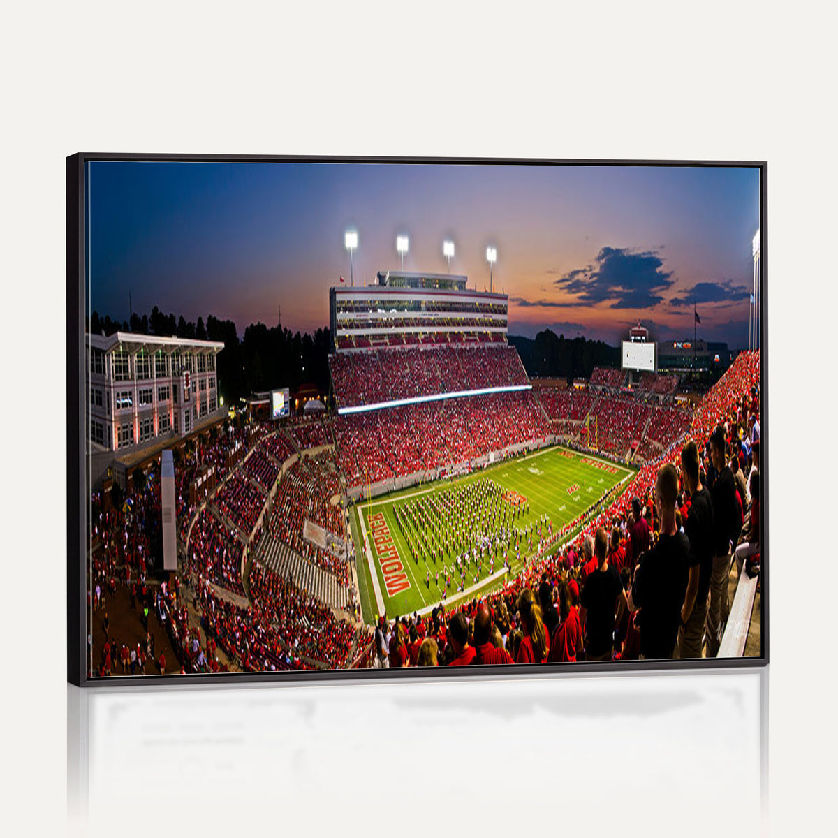 87655-MGV-CV-36X24 - NC State Wolfpack Football Team Print - Raleigh Carter-Finley Stadium Wall Art Canvas Print