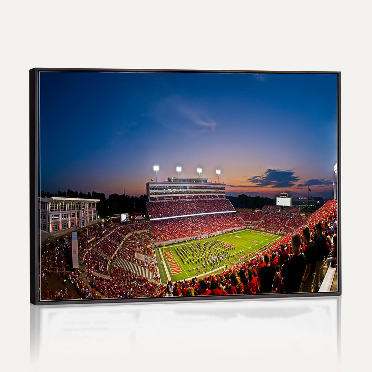 33313-MGV-CV-36X24 - NC State Wolfpack Football Team Print - Raleigh Carter-Finley Stadium Wall Art Canvas Print