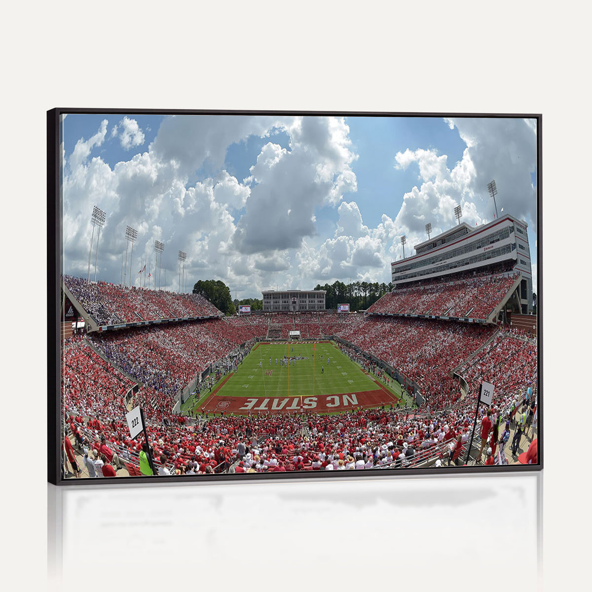 30640-MGV-CV-36X24 - NC State Wolfpack Football Team Print Canvas- Raleigh Carter-Finley Stadium Wall Art Canvas Print