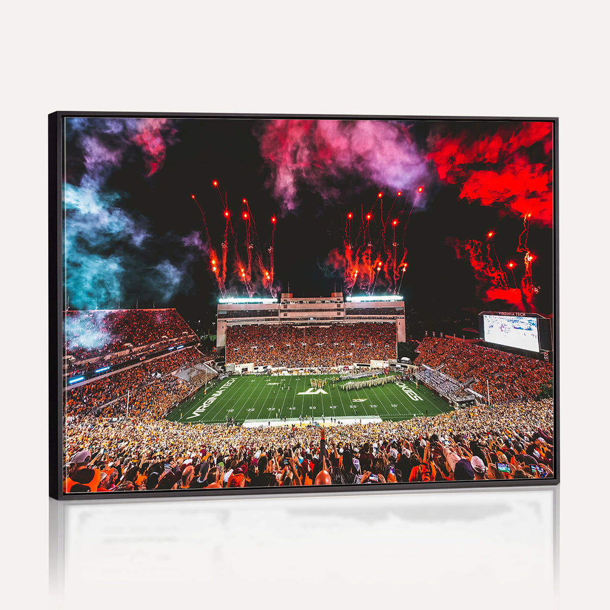 65761-MGV-CV-36X24 - Virginia Tech Hokies Football Team Print - Blacksburg Lane Stadium Wall Art Canvas Print