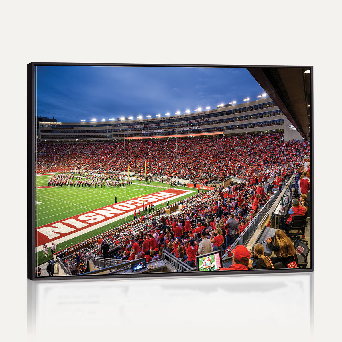 57601-MGV-CV-36X24 - Wisconsin Badgers Football Team Print - Madison Camp Randall Stadium Wall Art, Wisconsin Badgers