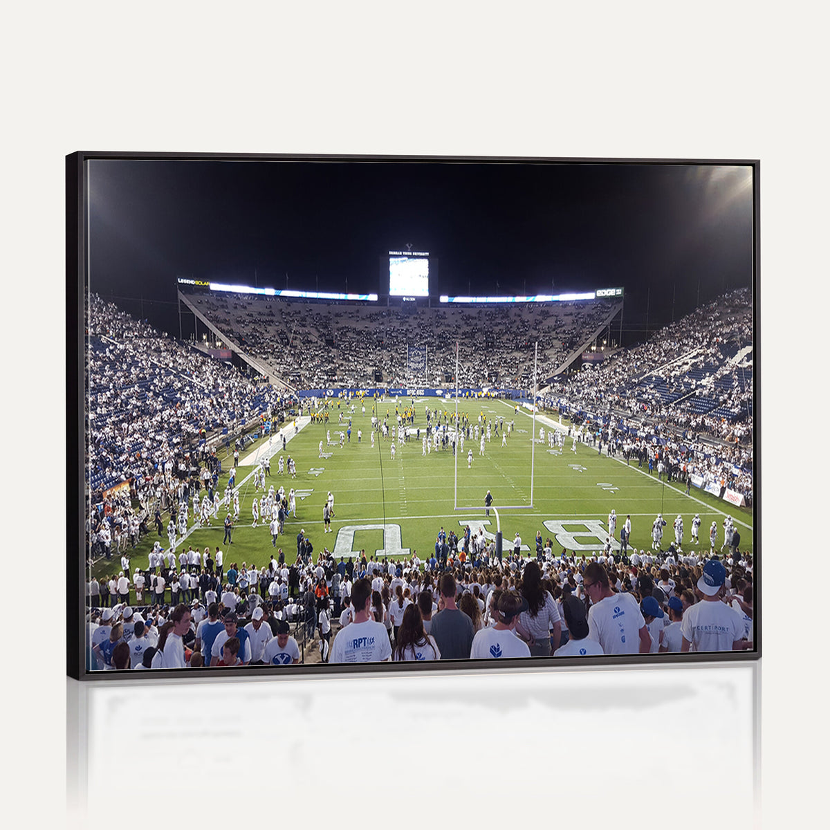 65036-MGV-CV-36X24 - Brigham Young University Cougars Football Print Canvas - Provo LaVell Edwards Stadium Wall Art
