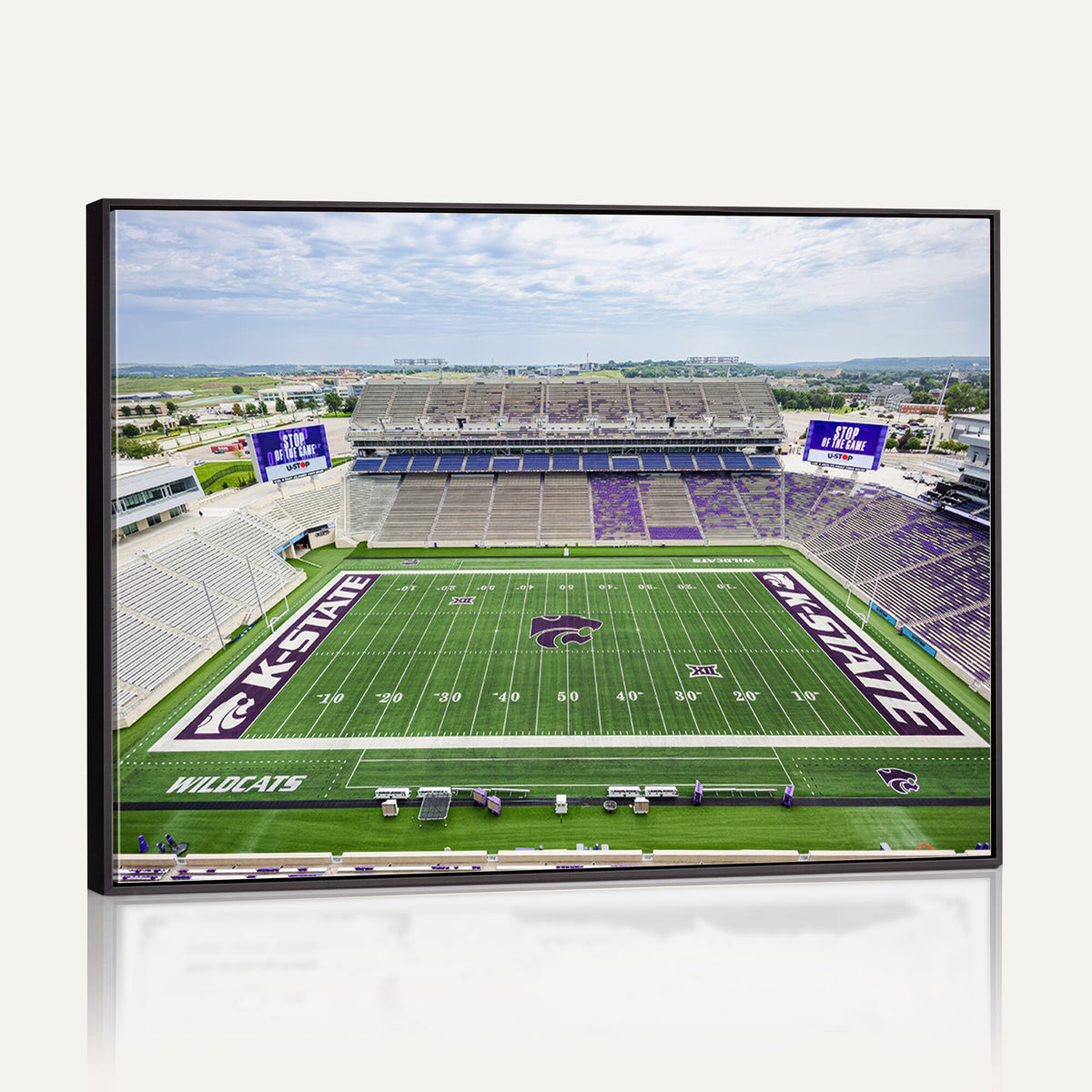 29452-MGV-CV-36X24 - KState Wildcats Football Team Print - Manhattan Bill Snyder Family Football Stadium Wall Art Canvas