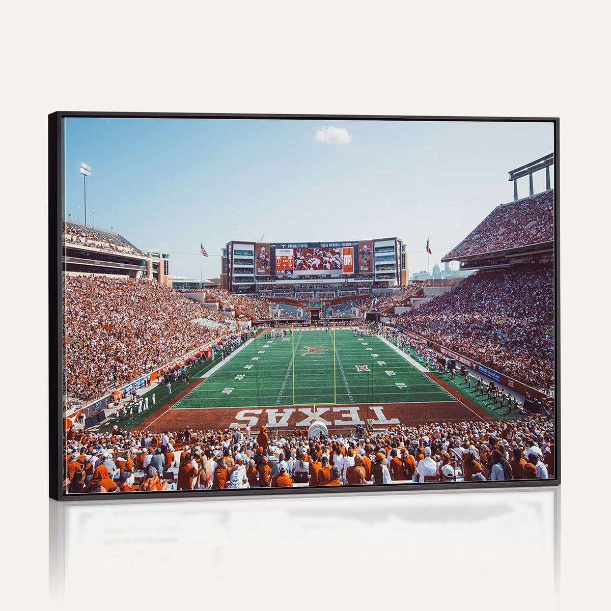 14826-MGV-CV-36X24 - Framed Texas Memorial Stadium Canvas, University of Texas Longhorns Football Team Print - Austin