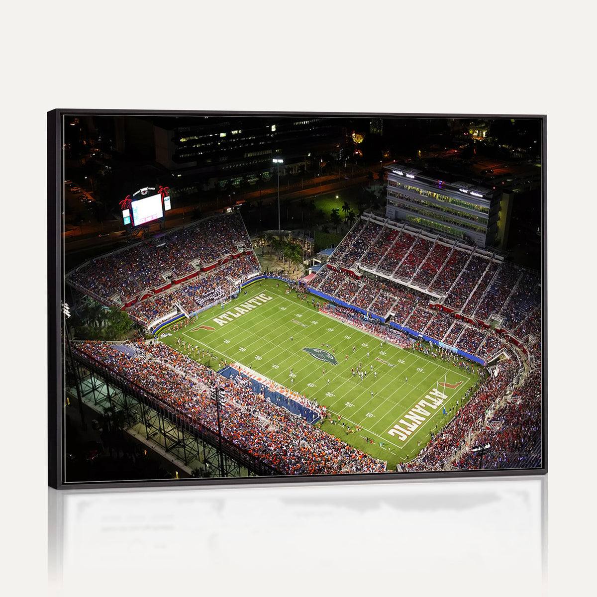 12682-MGV-CV-36X24 - Florida Atlantic University Owls Canvas Print, Football Team Print - Boca Raton FAU Stadium Wall Art