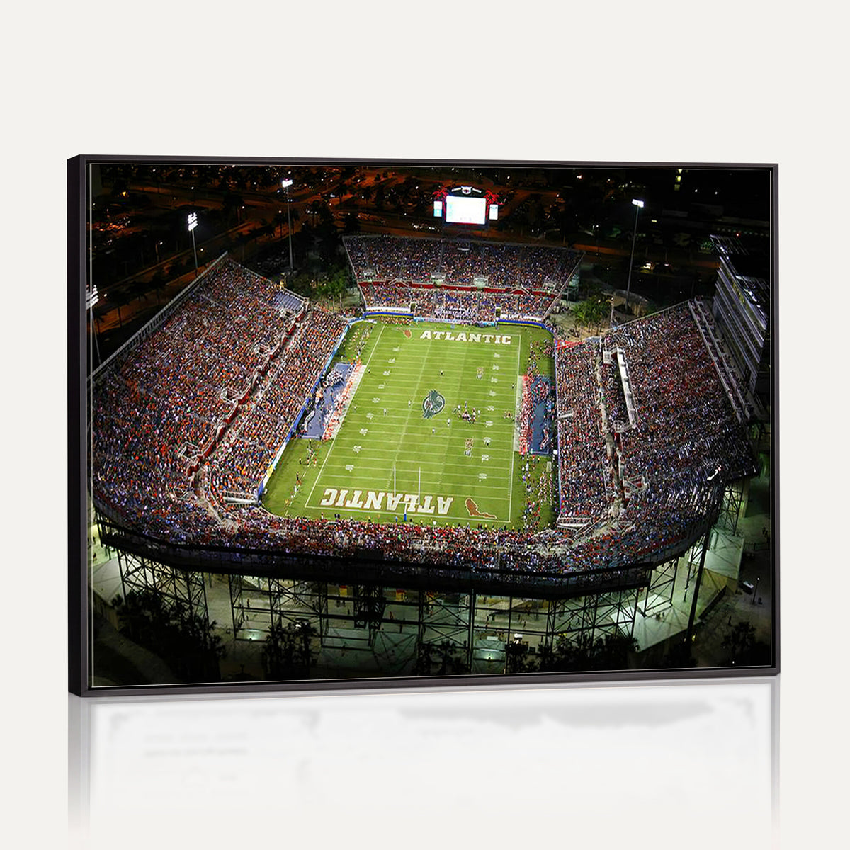 72354-MGV-CV-36X24 - Florida Atlantic University Owls Football Team Print - Boca Raton FAU Stadium Wall Art Canvas Print