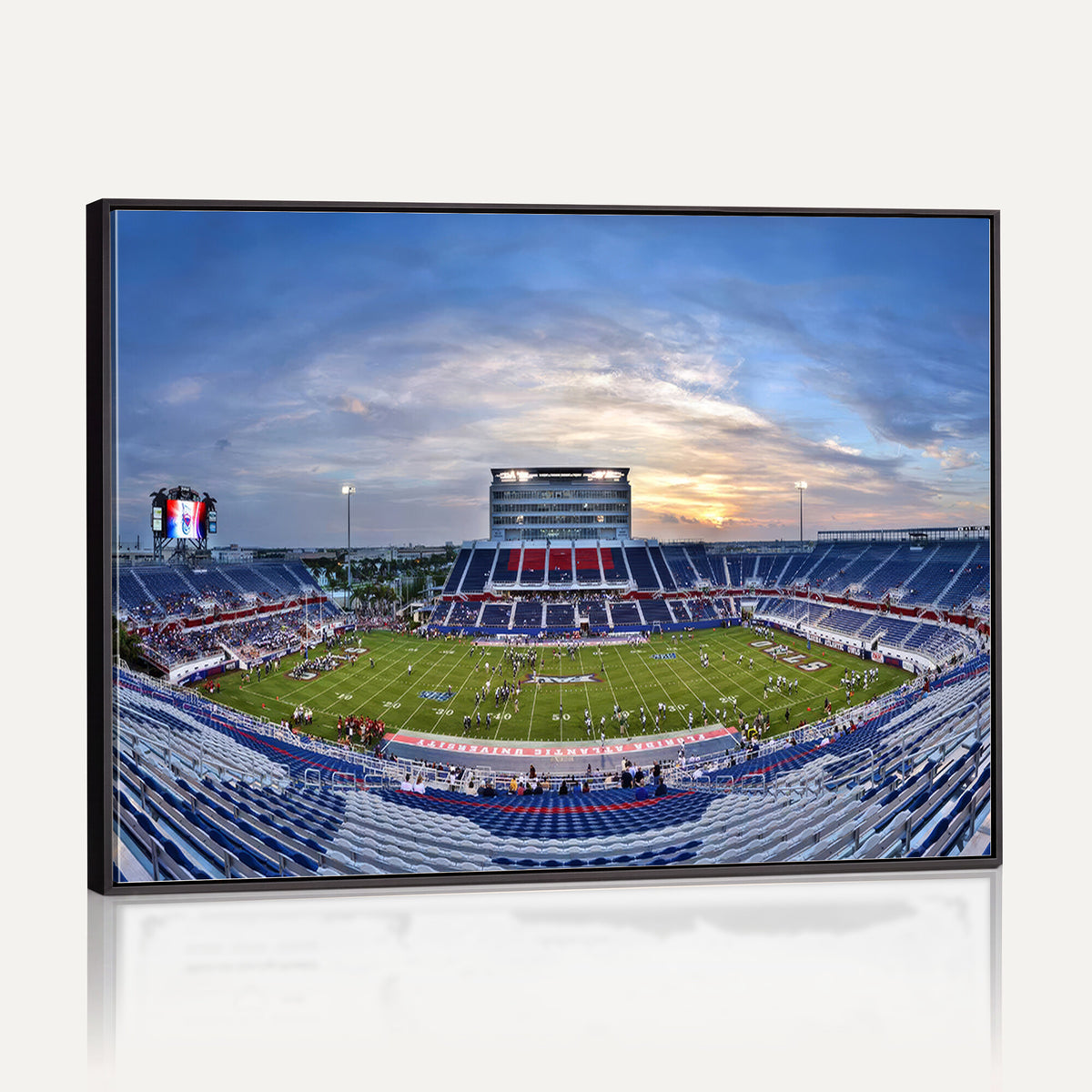 69559-MGV-CV-36X24 - Florida Atlantic University Owls Football Team Print - Boca Raton FAU Stadium Wall Art Canvas Print