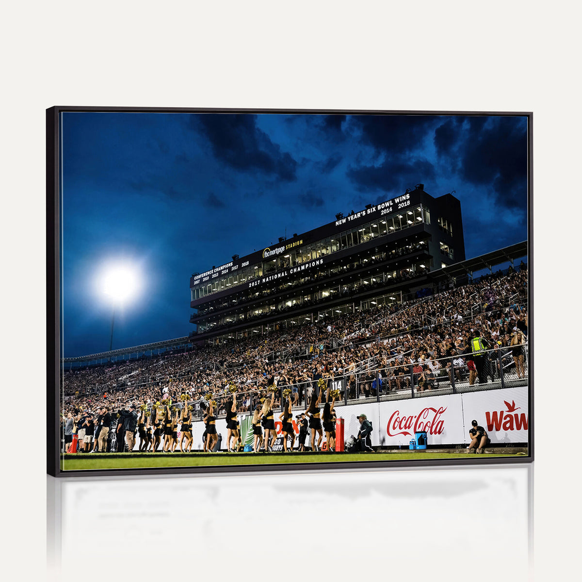 40217-MGV-CV-36X24 - UCF Knights Football Team Print - Orlando FBC Mortgage Stadium Wall Art Canvas Print