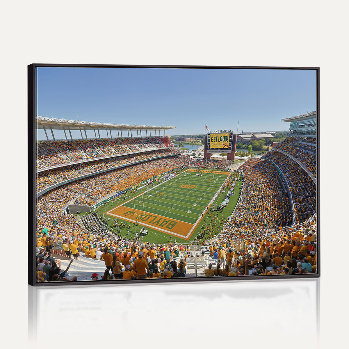 49912-MGV-CV-36X24 - Baylor University Bears Football Team Print - Waco McLane Stadium Wall Art Canvas Print