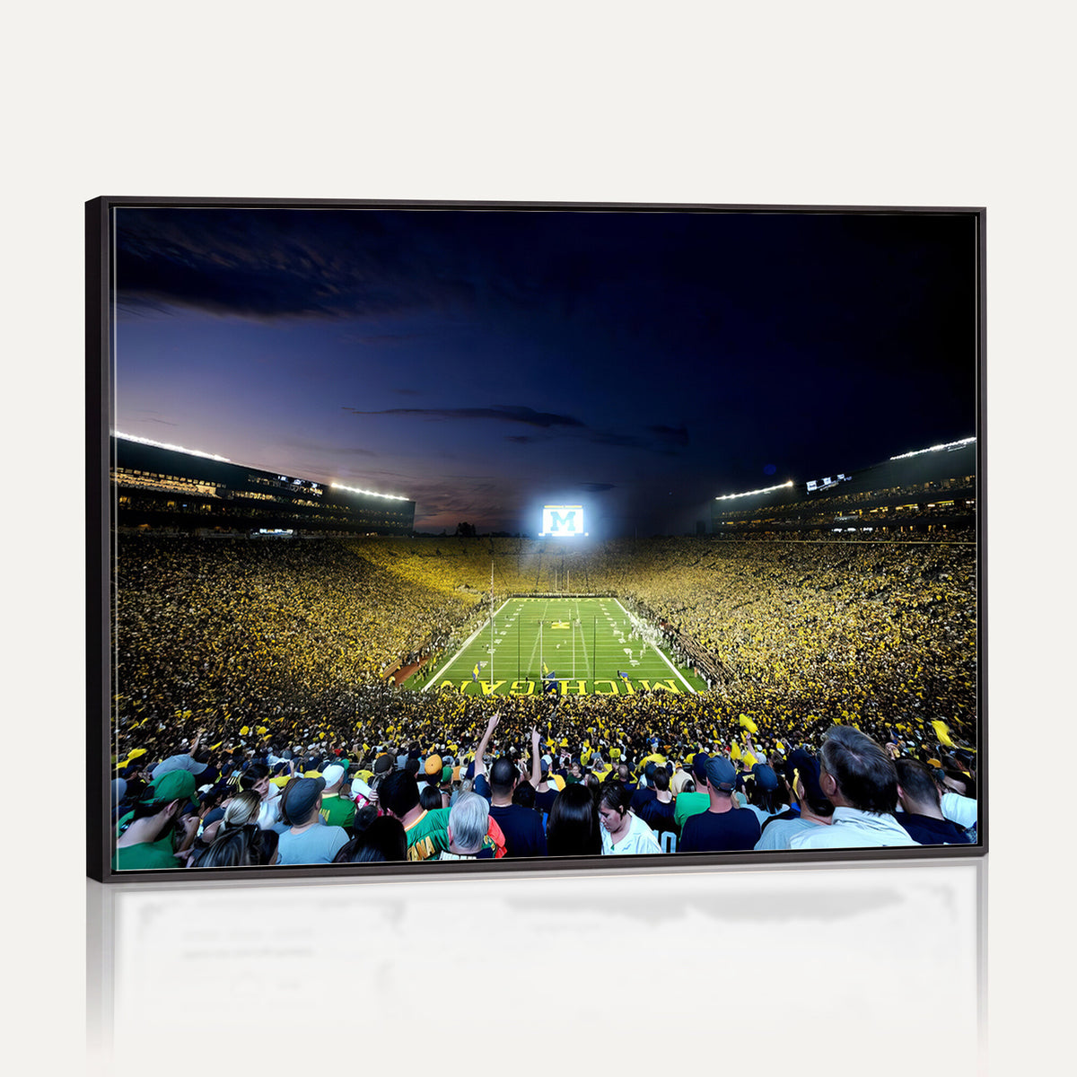 22115-MGV-CV-36X24 - University of Michigan Wolverines Football Team Print - Ann Arbor Michigan Stadium Canvas Print