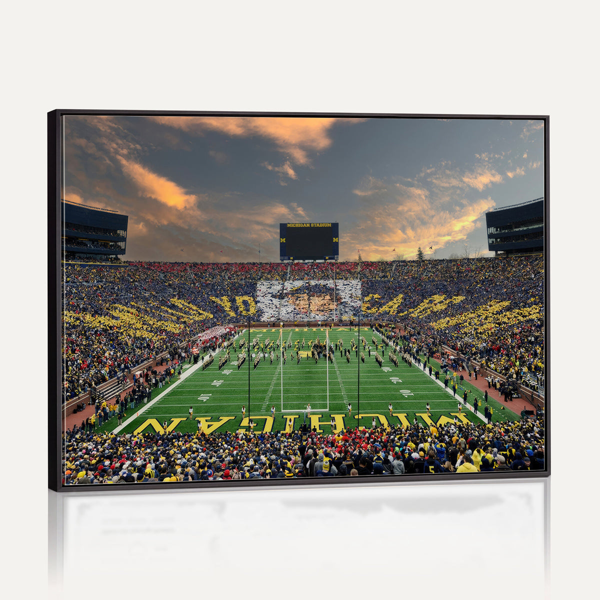 81843-MGV-CV-36X24 - University of Michigan Wolverines Print Canvas, Football Team Print - Ann Arbor Michigan Stadium