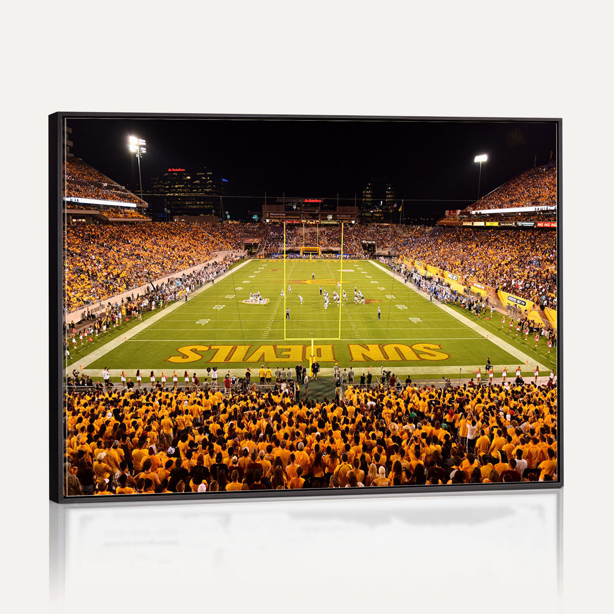 21588-MGV-CV-36X24 - ASU Sun Devils Football Team Print - Phoenix Mountain America Stadium Wall Art Canvas Print