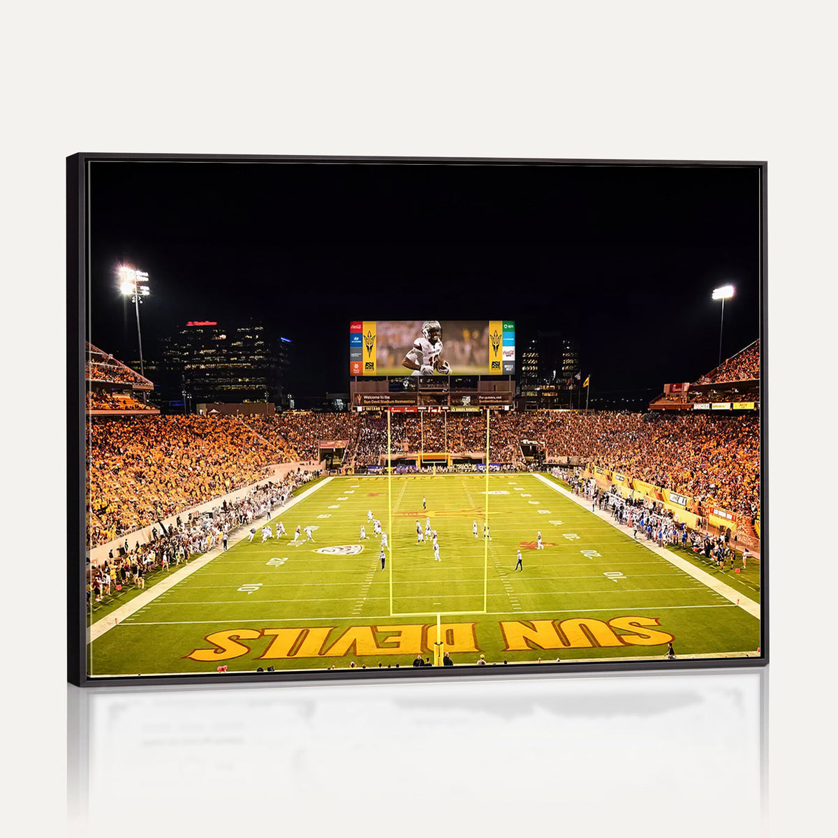 87612-MGV-CV-36X24 - ASU Sun Devils Football Team Print - Phoenix Mountain America Stadium Canvas Print