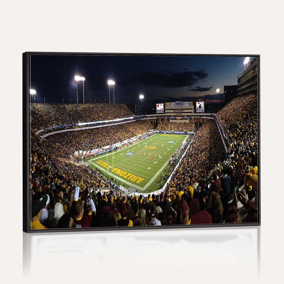 75716-MGV-CV-36X24 - ASU Sun Devils Football Team Print Canvas - Phoenix Mountain America Stadium Wall Art Canvas Print