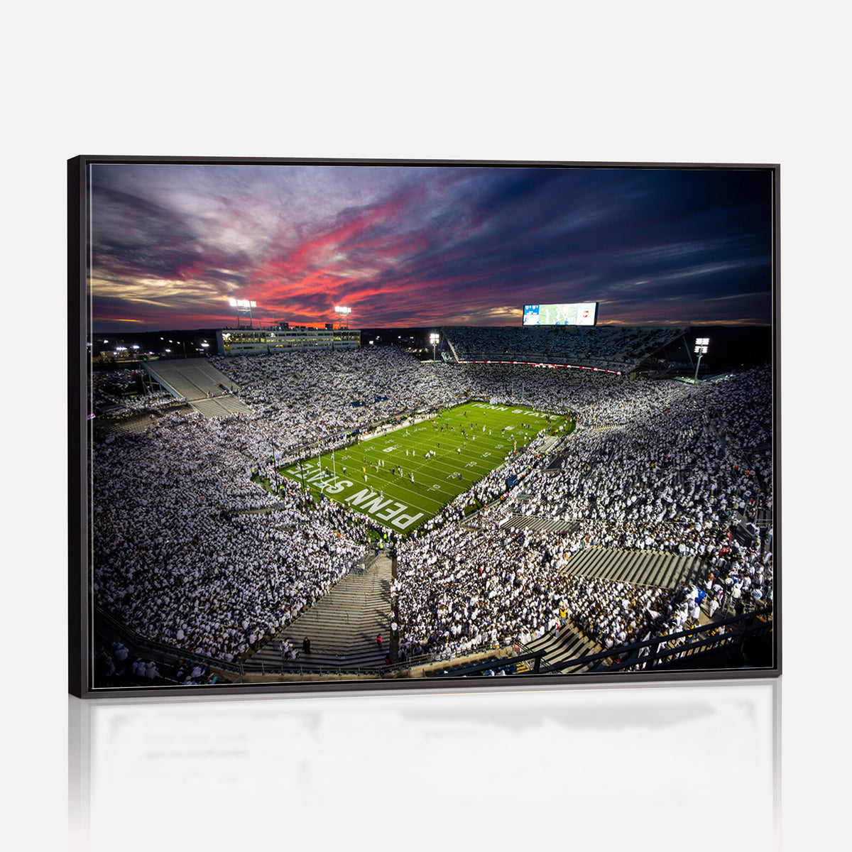 37304-MGV-CV-36X24 - Penn State Nittany Lions Football Team Print - University Park Beaver Stadium Art Canvas Print