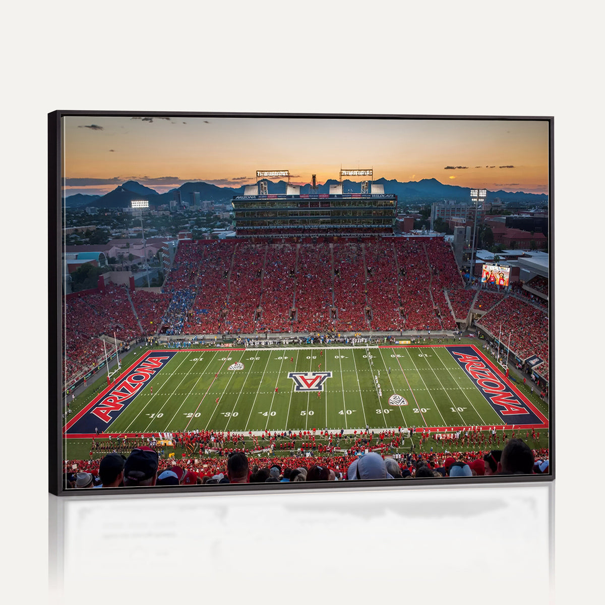 45563-MGV-CV-36X24 - Arizona Wildcats Football Team Print - Tucson Arizona Stadium Wall Art Canvas Print